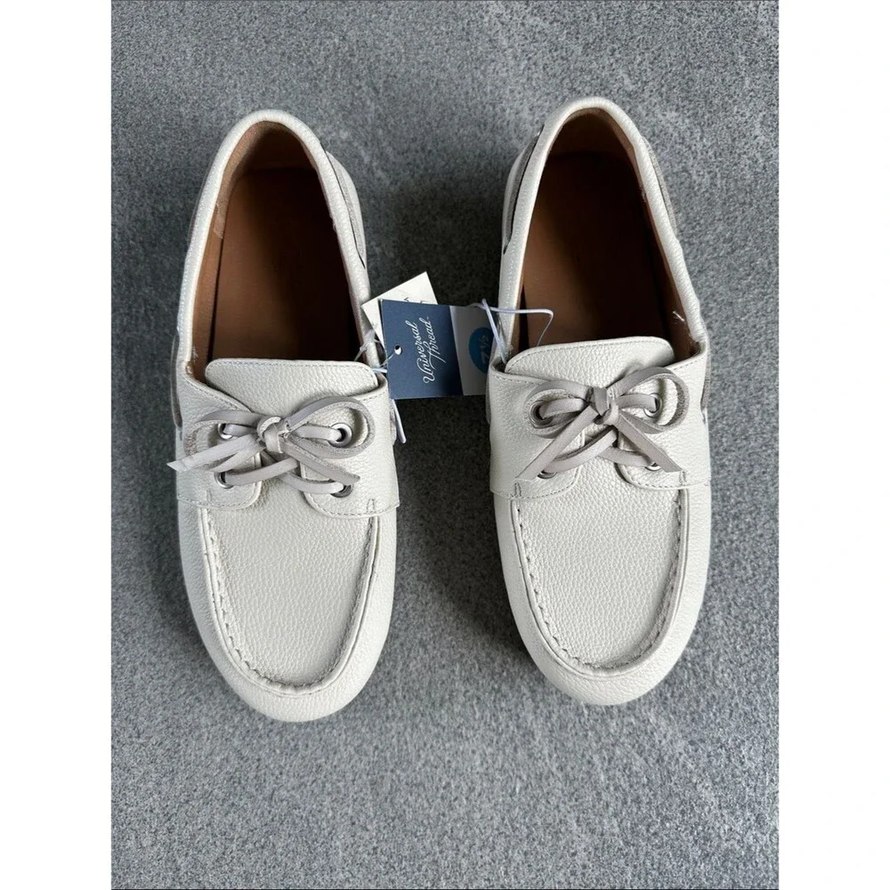 NWT Off-White Midge Boat Shoe Comfy Memory Foam Cream Ivory Flats Women's 7.5 - Picture 12 of 13
